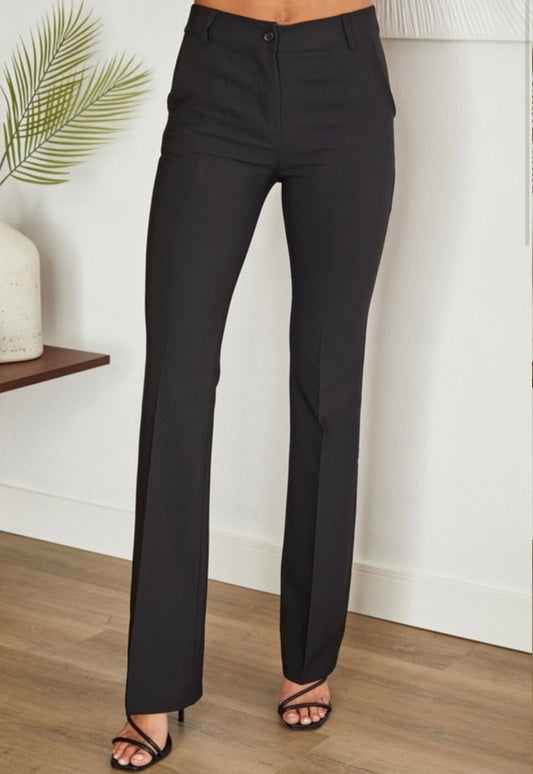 Black Slim Flare Pant