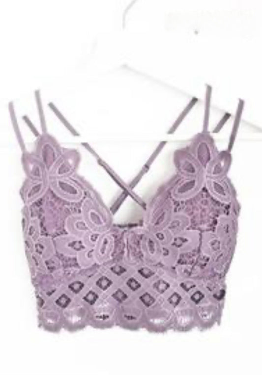 Purple Sky Crochet Lace Bralette