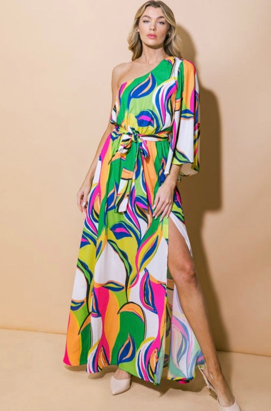 Printed Woven Maxi Dress